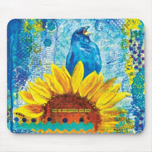 Tapis De Souris Dieu est ma force et ma chanson Mousepad (Devant)