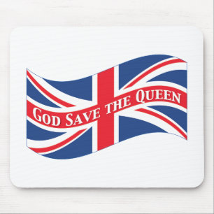 Tapis De Souris Dieu sauve la reine avec Union Jack