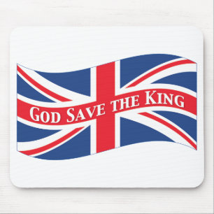 Tapis De Souris Dieu sauve le roi avec Union Jack