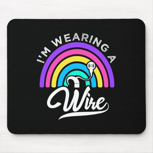 Tapis De Souris Difficile d'entendre ASL amusant ouïe malentendant (Devant)