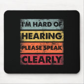 Tapis De Souris Difficile d'oreille sourde déficient auditif ASL S (Devant)