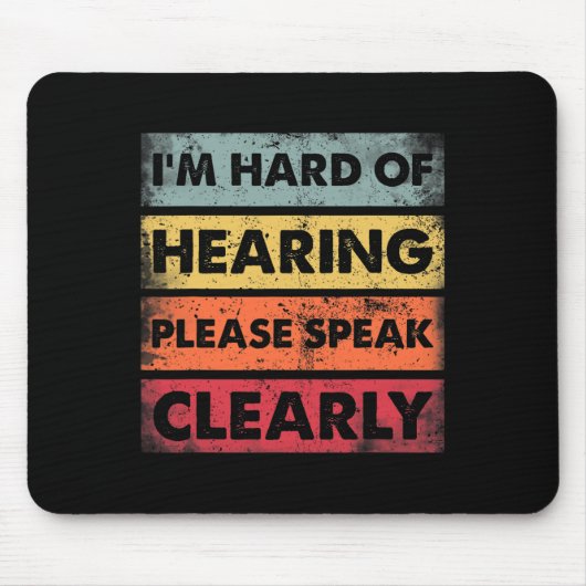 Tapis De Souris Difficile d'oreille sourde déficient auditif ASL S (Devant)
