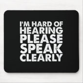 Tapis De Souris Difficile d'oreille sourde déficient auditif ASL S (Devant)