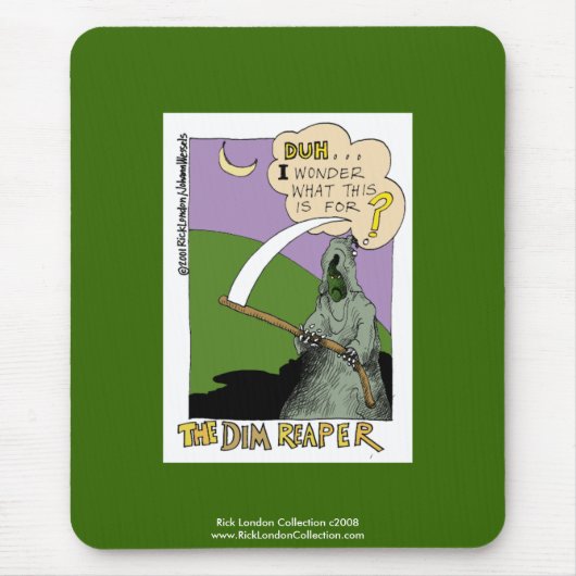 Tapis De Souris Dim Reaper Halloween Drôle Cartoon Pad (Devant)