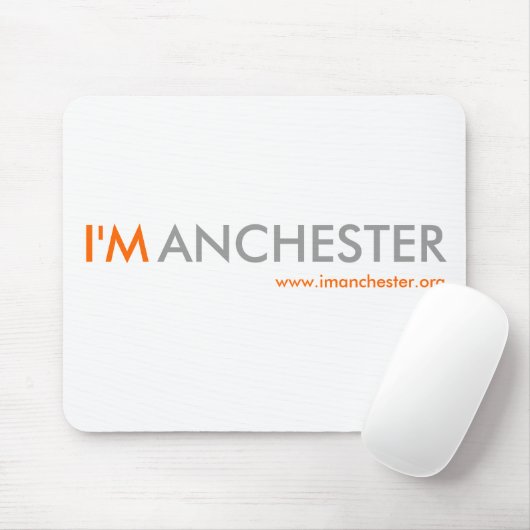 Tapis de souris d'I'Manchester (blanc) (Avec souris)