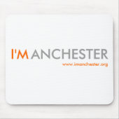 Tapis de souris d'I'Manchester (blanc) (Devant)