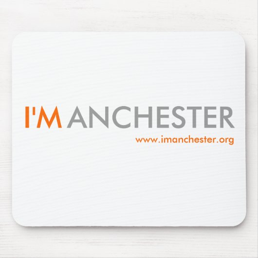 Tapis de souris d'I'Manchester (blanc) (Devant)