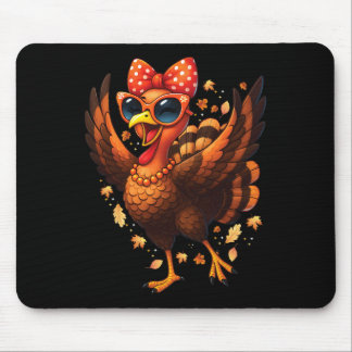 Tapis De Souris Dinde de danse Jour de la dinde Femme Automne Mign