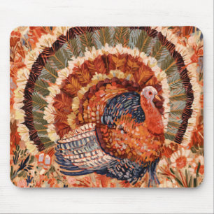 Tapis De Souris Dinde de l'automne impressionniste rustique