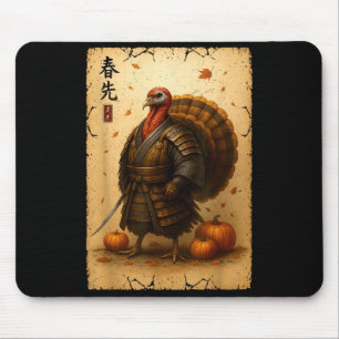 Tapis De Souris Dinde de samouraï Action de grâce Guerrier japonai