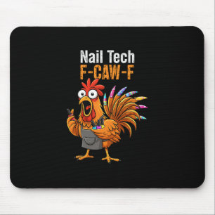 Tapis De Souris Dinde de Thanksgiving drôle de technique d'ongles 