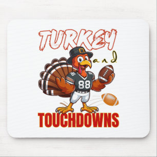 Tapis De Souris Dinde de Thanksgiving et touchés drôle Footll Lo