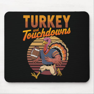 Tapis De Souris Dinde de Thanksgiving et touchés Footll Hommes Enf