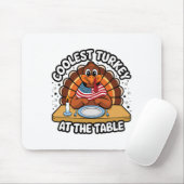 Tapis De Souris Dinde de Thanksgiving la plus cool à la table Than (Avec souris)