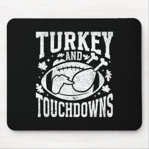 Tapis De Souris Dinde et touchés drôle de football de Thanksgiving