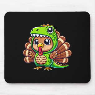 Tapis De Souris Dindon de Thanksgiving en costume de T-rex Drôle d