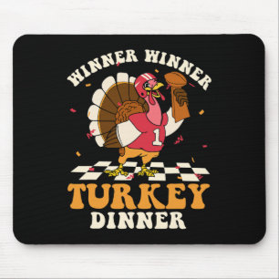 Tapis De Souris Dîner Turque Football Automne Automne Thankgiving 