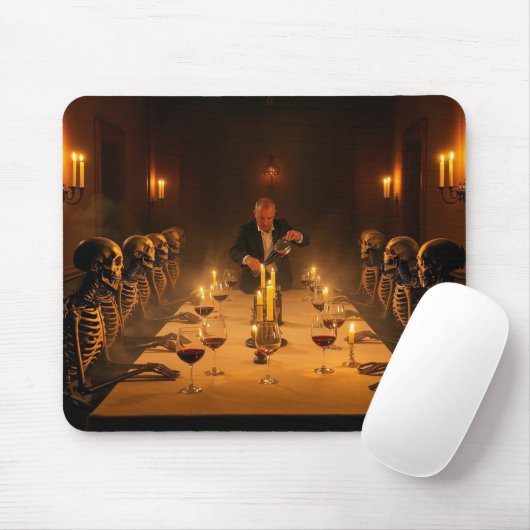 Tapis De Souris “Dinner with the Dead” — A Gothic Feast  (Avec souris)
