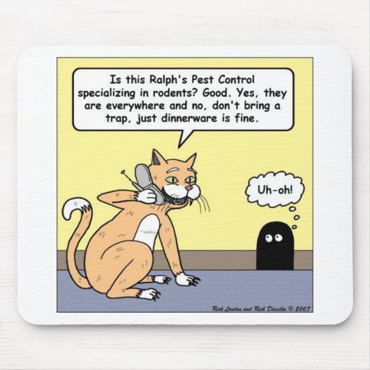 Tapis De Souris Dinnerware pour chat et souris Drôle Drôle Cartoon (Devant)