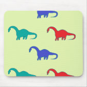 Tapis De Souris Dino coloré sur vert (Devant)