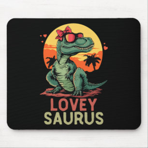 Tapis De Souris Dino Dinosaur Lovey-saurus T-rex Funny Trex