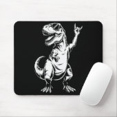 Tapis De Souris Dino Rock N Roll Rock Music Rock Dinosaur Men Wome (Avec souris)