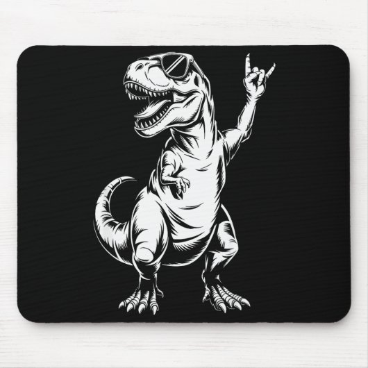 Tapis De Souris Dino Rock N Roll Rock Music Rock Dinosaur Men Wome (Devant)