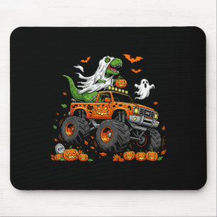 Tapis De Souris Dino T-rex Conduisant un Monster Truck Halloween H