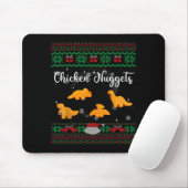 Tapis De Souris Dinos Chicken Nuggets Ugly Christmas Sweater Funny (Avec souris)