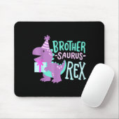 Tapis De Souris Dinosaur Birthday Brother Saurus T Rex Family Matc (Avec souris)