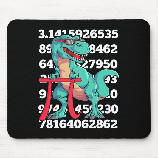 Tapis De Souris Dinosaur Pi Day T Rex Funny Math 3.14 Teacher Stud (Devant)