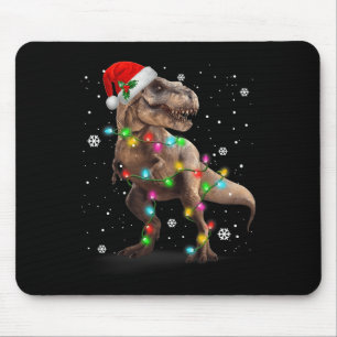 Tapis De Souris Dinosaur T-rex Arbre Noël Noël Noël Pet Dino Trex