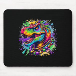 Tapis De Souris Dinosaur T Rex Mardi Gras Louisiane couleur carnav
