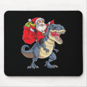 Tapis De Souris Dinosaur T Rex Noël Père Noël Garçons Hommes Fille (Devant)