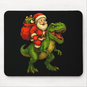 Tapis De Souris Dinosaur T Rex Noël Santa Dinosaur Xmas Garçons