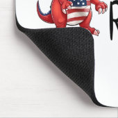 Tapis De Souris Dinosaure blanc rouge occidental (Coin)