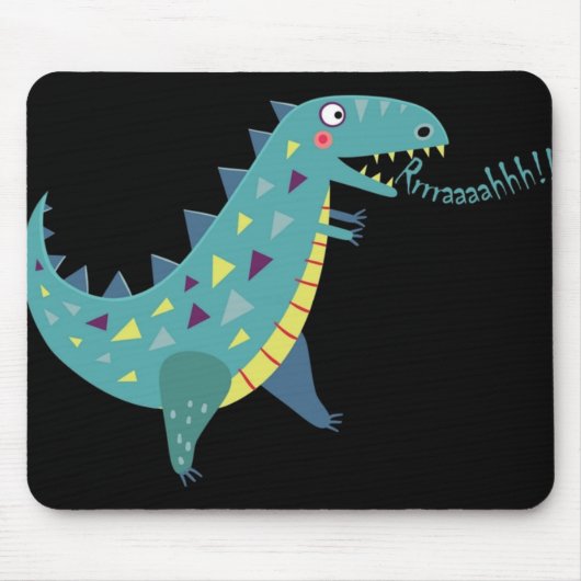Tapis De Souris Dinosaure bleu T Rex Ba (Devant)