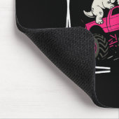 Tapis De Souris Dinosaure Cancer Du Sein Conduisant Un Monste Rose (Coin)