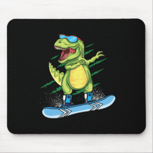 Tapis De Souris Dinosaure cool planche à neige ski dabbing T Rex n