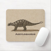 Tapis De Souris Dinosaure crétacé Ankylosaurus (Avec souris)