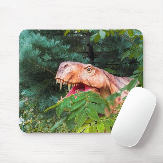 Tapis De Souris Dinosaure dans la forêt. (Avec souris)