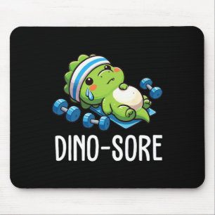 Tapis De Souris Dinosaure de gym drôle de musculation Dinosaure de