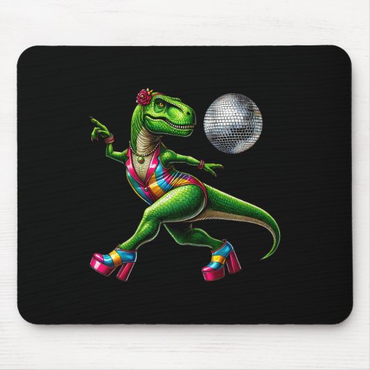 Tapis De Souris Dinosaure drôle qui danse1  (Devant)