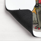 Tapis De Souris Dinosaure Hadrosaurus Habillé Comme Un Punk. (Coin)