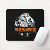 Tapis De Souris Dinosaure Orange Ribbon de sensibilisation RSD CRP (Avec souris)