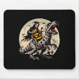 Tapis De Souris Dinosaure T Rex de la momie à cheval Citrouille Dr