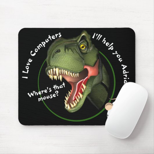 Tapis De Souris Dinosaure T-Rex personnalisé et petite souris (Avec souris)