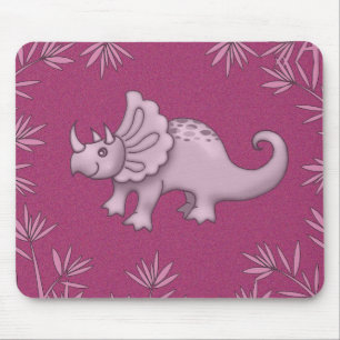 Tapis de souris dinosaure Triceratops mignon
