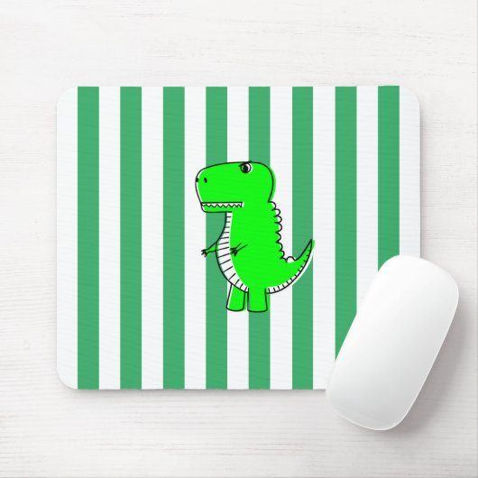 Tapis De Souris Dinosaure Vert Blancs Vert (Avec souris)