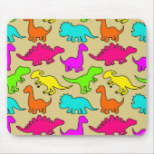 Tapis De Souris Dinosaures colorés (Devant)